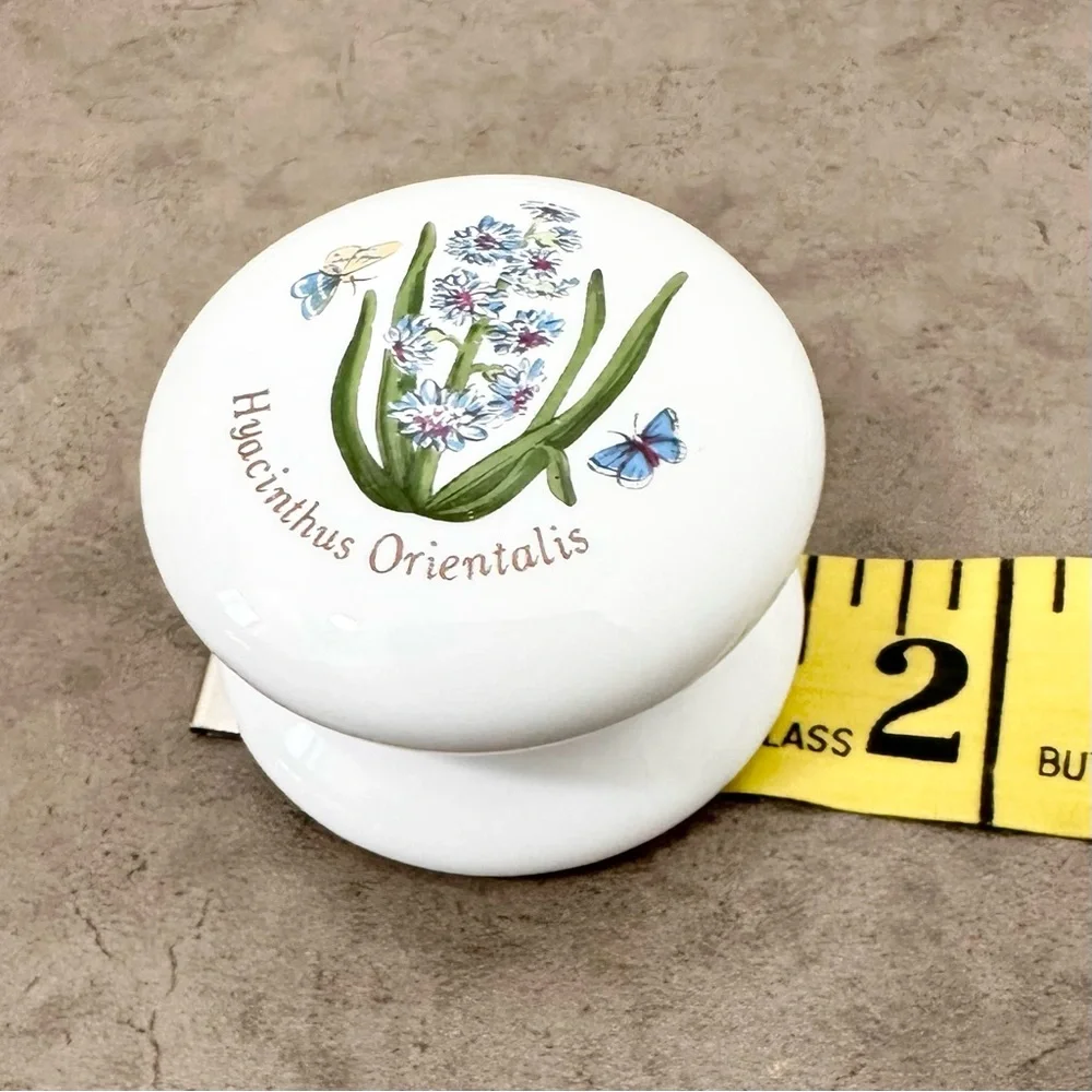 13 Ceramic Portmeirion Botanic Garden Dresser Knobs Pulls Hyacinthus Orientalis